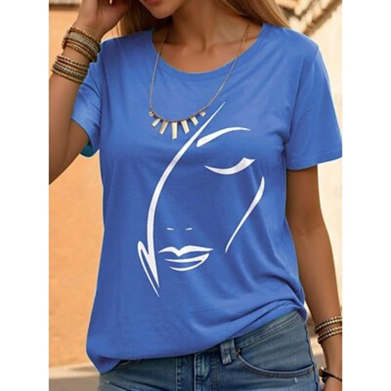 

Женская футболка с коротким рукавом, белая, красная, с цветочным принтом, повседневная, базовая, с круглым вырезом, стандартная, размер S S