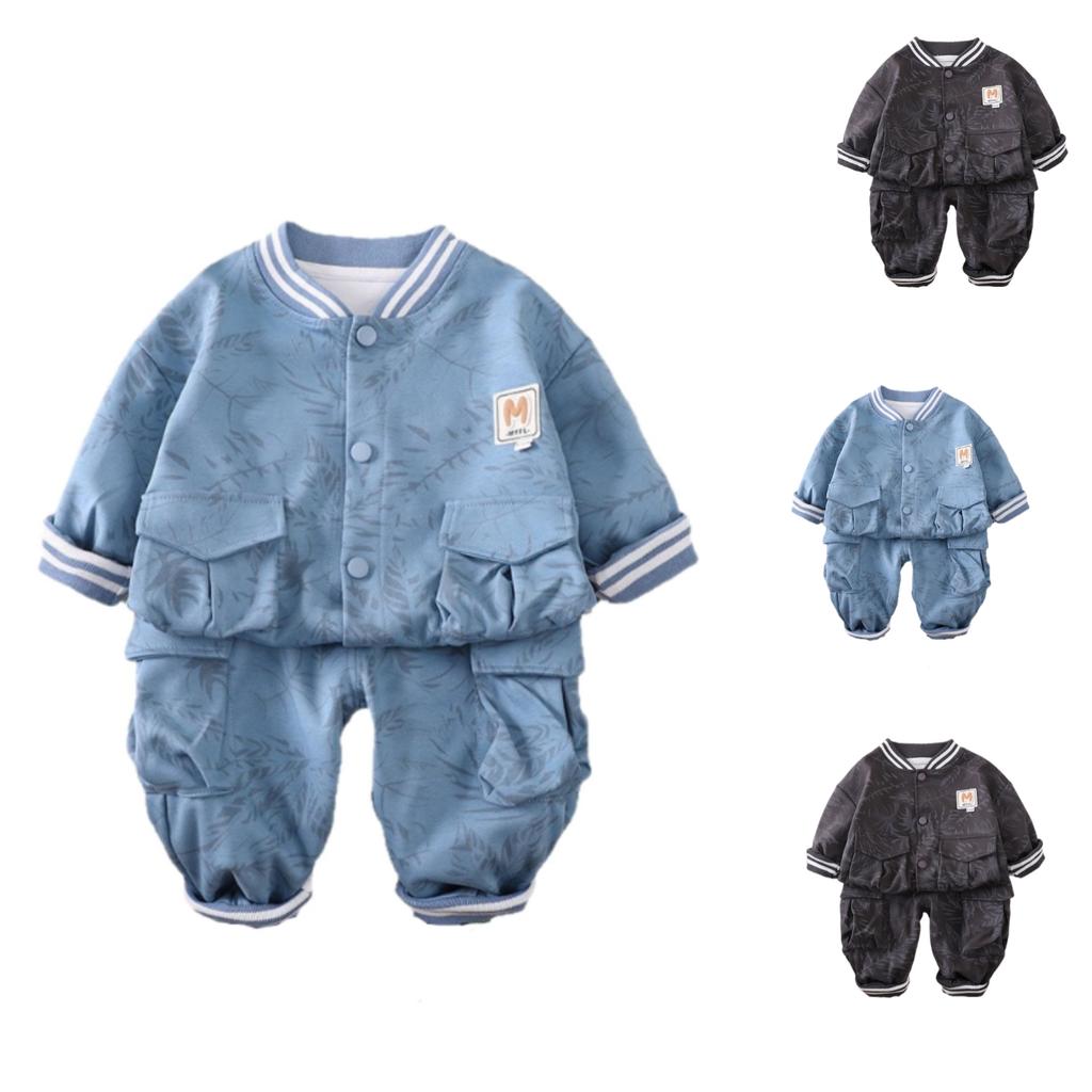 Kids Casual Long-Sleeve Set, Comfortable Daily Wear Outfits