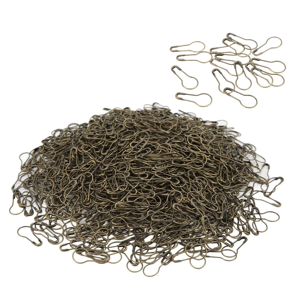 1000Pcs Safety Pins Multi Purpose Durable Rustproof Alloy Wide Application Antique Brass Color