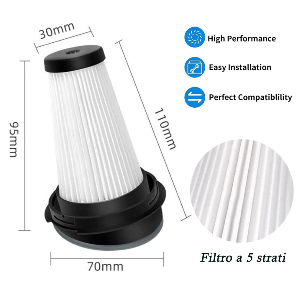 3 X Hepa-Filter für Beko 9178013673 - Vrt61814 Vrt61818 Vrt61821