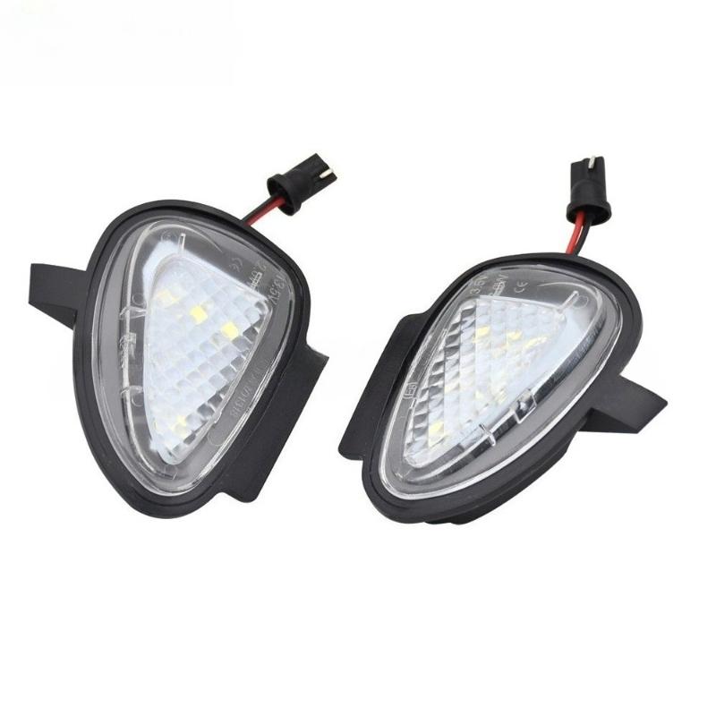 2pcs For Volkswagen VW Golf Gti MK6 6 MKVI Touran 2008-2014 White LED Under Side Mirror Puddle Light Floor Lamp Car accessories