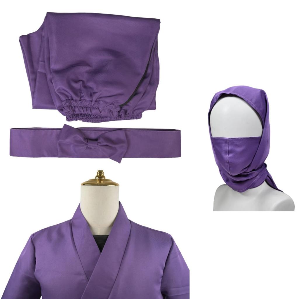 COSSA Cosplay Ninjutsu Academy Ninja Costume Set for and 6th Halloween Includes Hood Size Ninja/Tama 1st, 2nd, 3rd, 4th, 5th, Graders, Photoshoot,