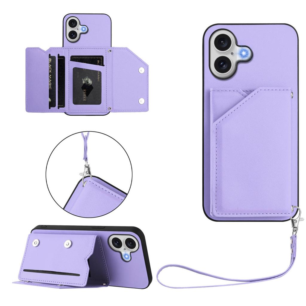 Für iPhone 17 Hülle Kartenhalter Ständer Hautgefühl Handyhülle mit Handschlaufe