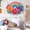 Rainbow and Blooming Flower Living Room, Bedroom Home Decoration and Beautification Wall Stickers