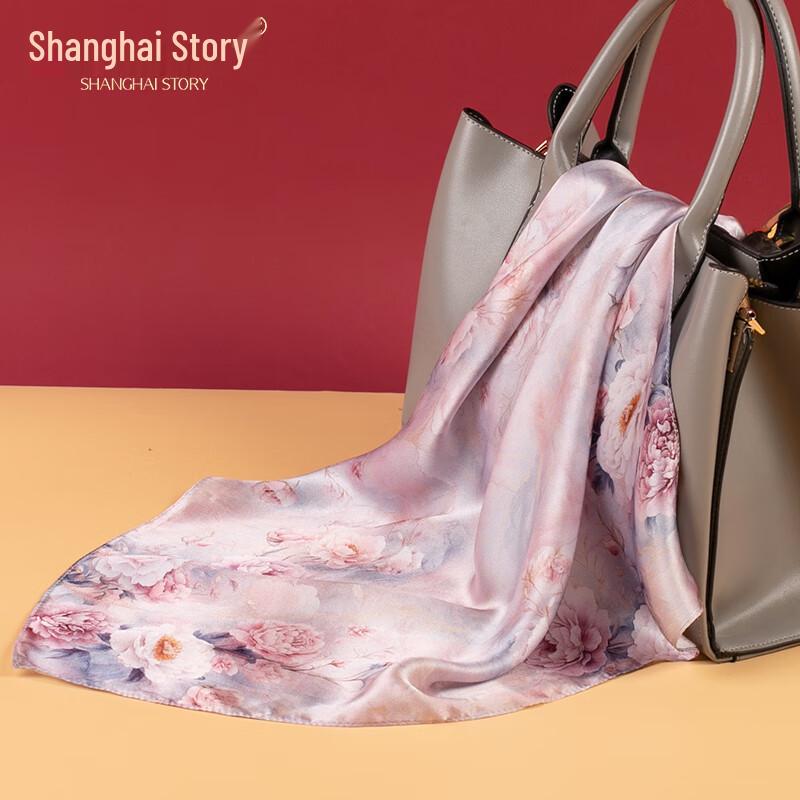 Shanghai Story 100% Mulberry Silk Square Scarf