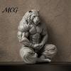 Soft Furnishing Accessory 3D Printed Tiger Man Figurine, Muscular Figure Ornament, Minimalist Animal Sculpture with Details, Zen Posture Desktop Decor