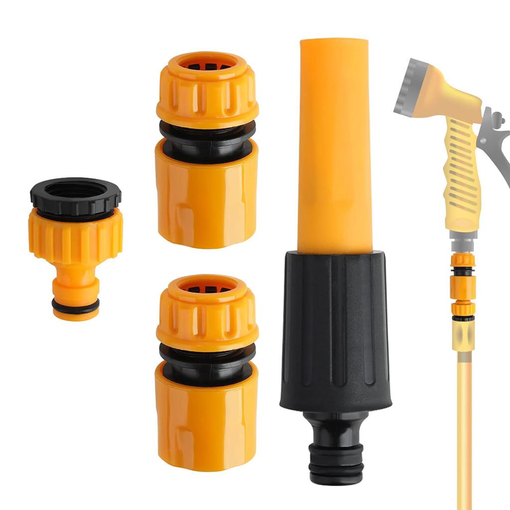 Garden Hose Connector Kit Tap Adapter Double Male Snap Seal Ring for Home Garden Outdoor Repair Routine Maintenance