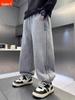 Boys' Fleece-Lined Thick Winter Sports Pants, New 2025 Style, One-Piece Sweatpants for Older Children
