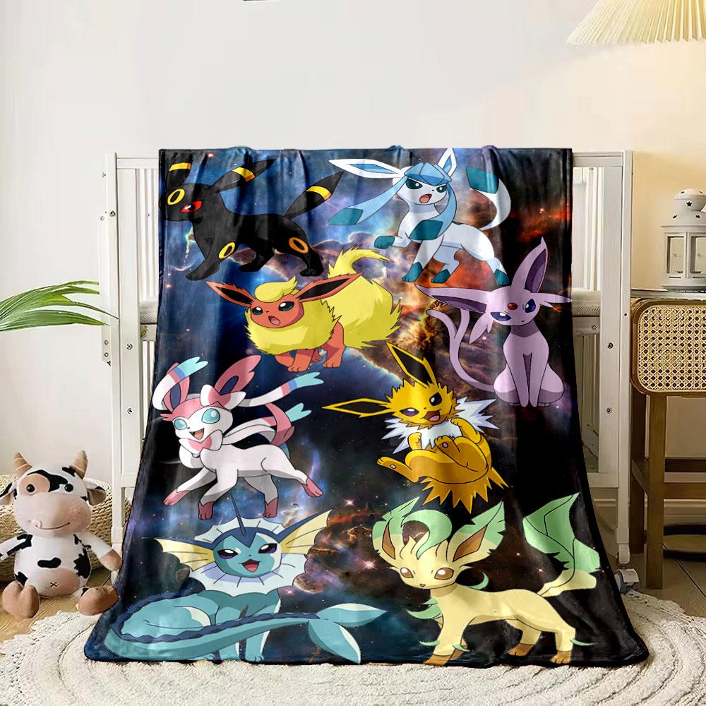 

A collection of colorful, distinct Pokémon set against a cosmic background. for all seasons blanket lunch break throw gift 80cm x 120cm