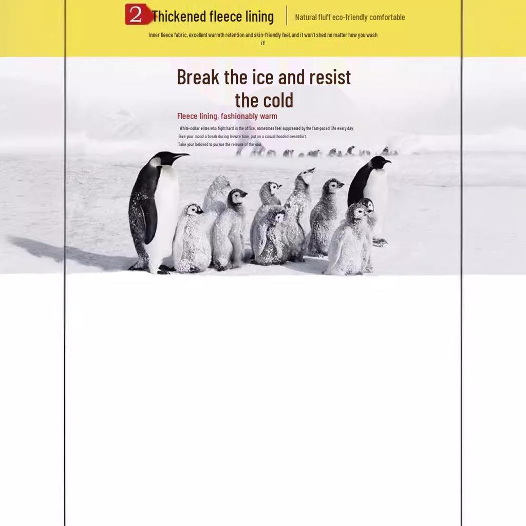 Men's Windproof Fleece-Lined Hooded Casual Set: Thick Autumn/Winter Loose Fit Warm Sports Pants