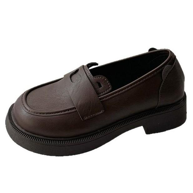 Black small leather shoes women's British style 2025 spring and autumn new work single shoes loafers soft-soled soft-soled flat-soled women's shoes