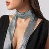 Metall Lange Choker Volle Pailletten Funkelnd Nachtclub Dame Brautmode