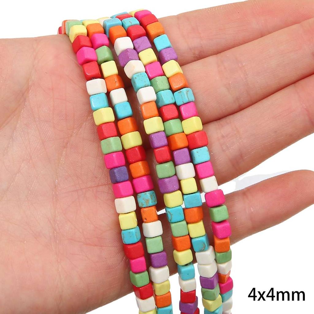 Synthetic Colour Turquoise Various Shapes of Colour Beads For Handmade Bracelet Necklace Keychain DIY Craft Jewelry Making Accessories