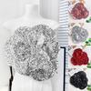 Ny 3D Blomformad Patch Stor Glittrande Paljett Bröstblomma Påsybara Patchar Handgjorda Tyger Applikation Kläddekoration