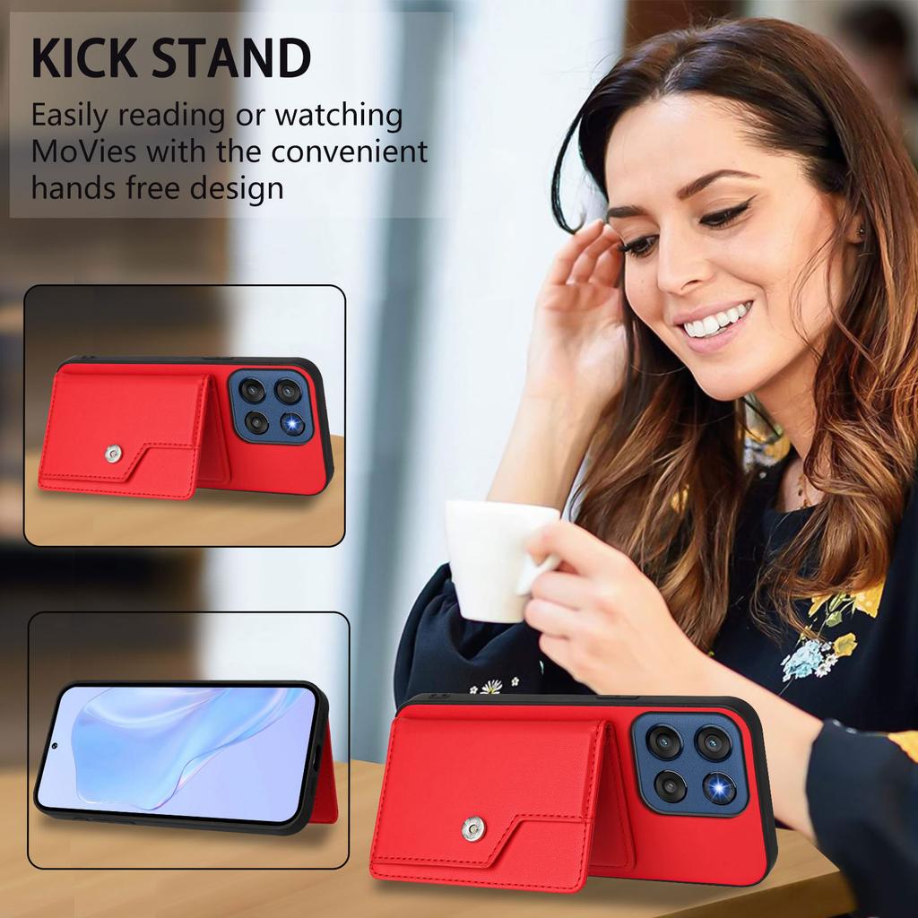 For Motorola Edge 60 Stylus 5G Case RFID Blocking Card Holder Kickstand TPU + PU Leather Phone Back Cover