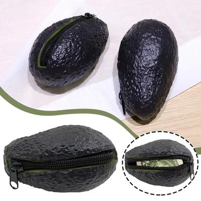 Cartoon Avocado Coin Pouch Fun Handbag Novelty Portable Purse Storage Bag Aguacate Hass with Zipper Birthday Gift for Unisex