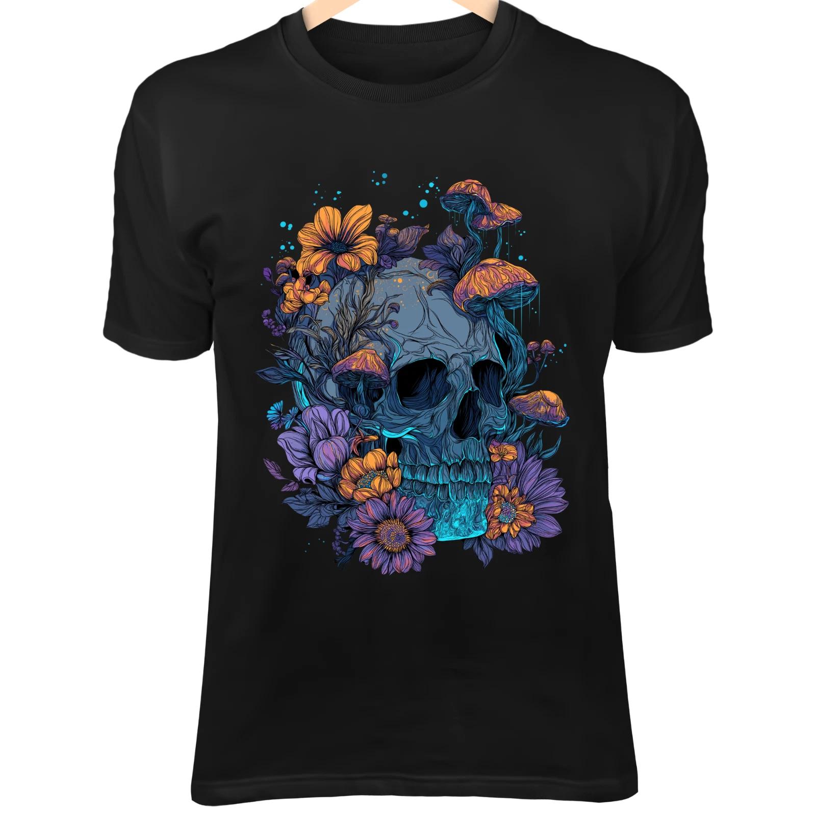 Готический Ботанический Череп - Светящиеся Грибы и Лозы Фэнтези Арт 4XL