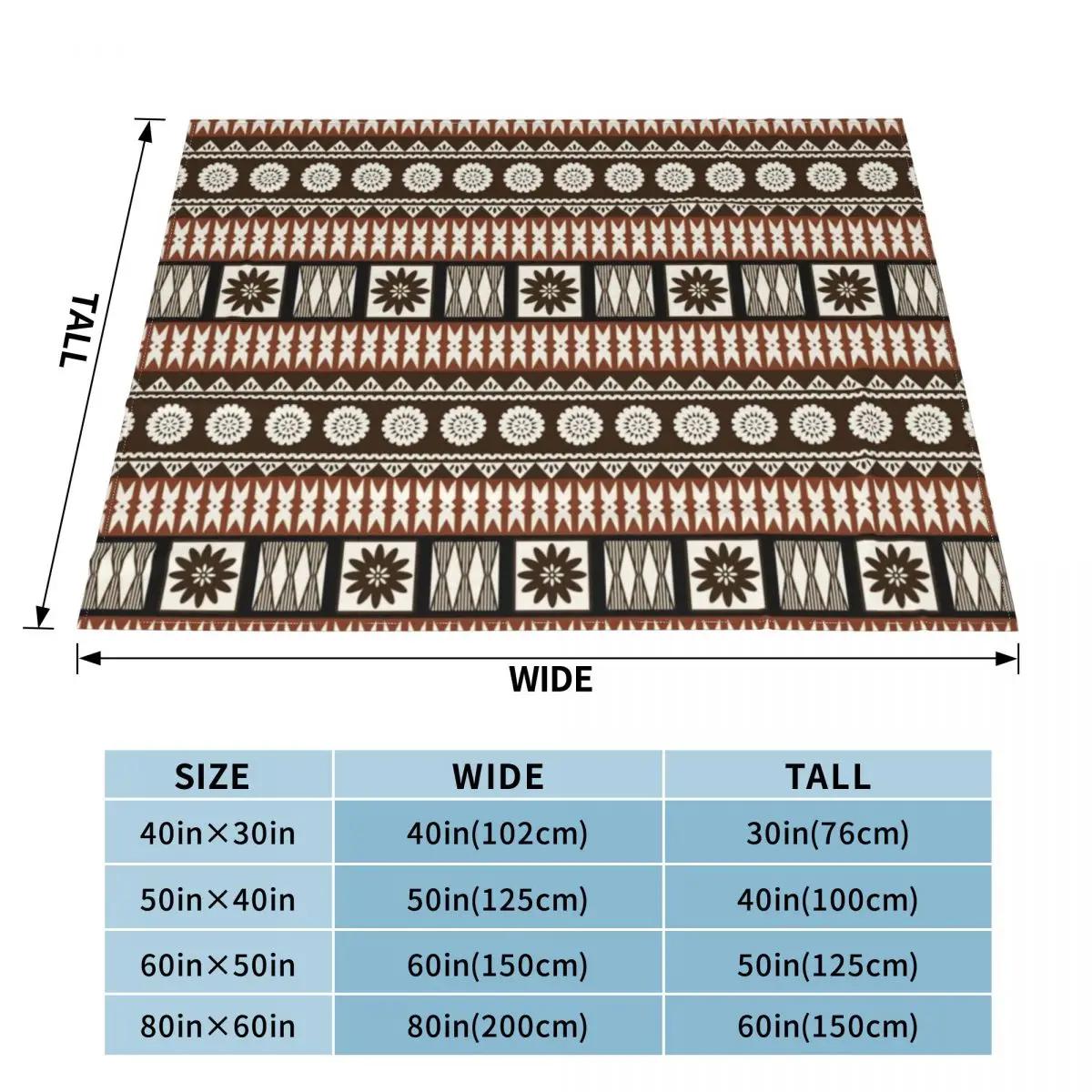 Fijian Masi - Tapa Throw Blanket Soft Beds Softest Blankets 100X150CM