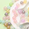 100pcs 10/12/14mm Round Beads Necklace Accessories Bracelet Beaded Material Luminous UV Dazzle Jelly Color DIY Acrylic