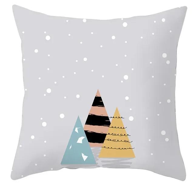 40/45/50/60cm Merry Christmas Santa Claus Printed Cushion Cover for Home Living Room Sofa Decoration Square Pillowcase