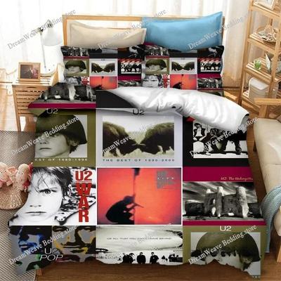 New 3d Print Rock Music Band U Two Bedding Set Boys Girls Twin Queen Size Duvet Cover Pillowcase Bed Kids Adult Home Textiles741