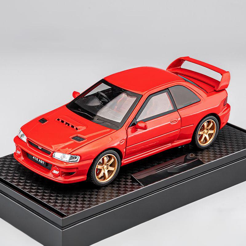 1/32 Skala Subaru Impreza WRX STI Rally Superbil Støpt Modell Legert Metallbil Barnas Leketøybil Miniatyr Mini GT Feriegaver