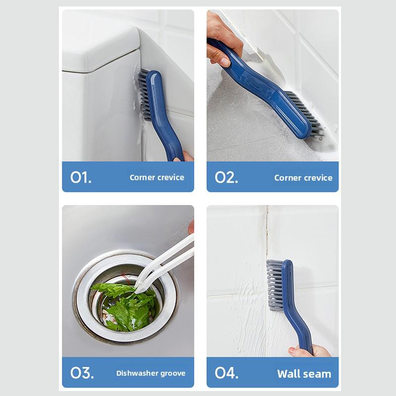 1PC Tidy Bathroom Gap Brush Window Crevice Dirt Clamp Cleaning Tools Dust Brush Groove Plastic Multifunctional