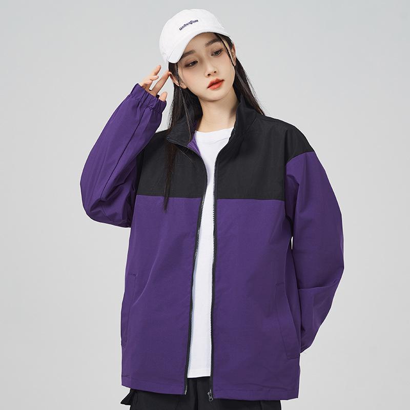 

Мужское пальто весна-осень новый тренд корейская версия универсальный свободный молодежный воротник стойка цветная блоковая куртка мужская одежда 3XL