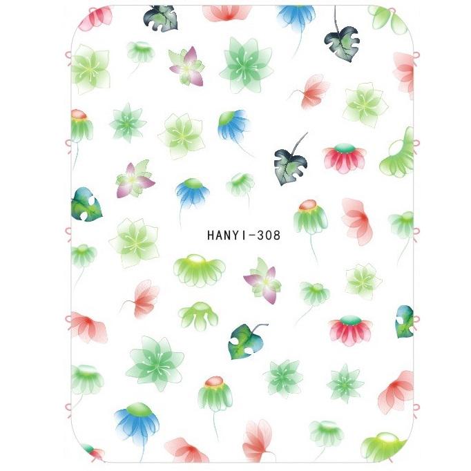 1 list Fruits 3D samolepky na nehty Medúzy Samolepící obtisky Příslušenství Manikúra Gel Polish Tipy Dekorace
