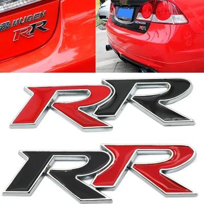 Metal Car Front Hood Grille Decal Trunk Badge RR Logo Sticker for Civic Mugen Fit Hornet City Accord Crv Hrv Accessories