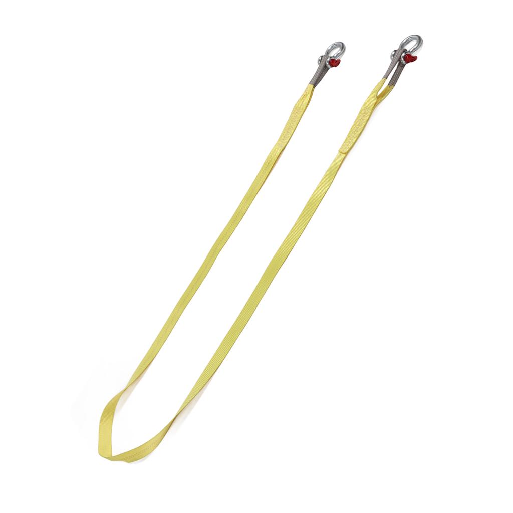 Abschleppgurte 13227 lbs Bruchlast 4 m Bergegurt mit D-Ring Schäkeln für PKW SUVs Gelb
