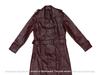 Trench Coat Handmade Lambskin Burgundy Genuine Leather Casual Soft Fit New Women