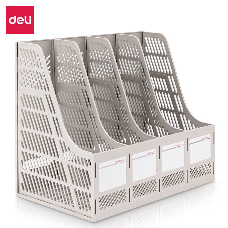 Deli 9848 4-Compartment Desk File Organizer