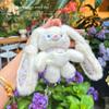 1pc, Plush Keychain Figurine, Easter Plush Bunny, Pullable Ears Soft Toy Keychain, Home Decor, Long LegRabbit Bag Charm