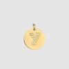CARLIDANA Classique Minimaliste Alphabet 26 Breloques Lettres en Cristal Collier Pendentif Rond Lettre Acier Inoxydable Collier DIY