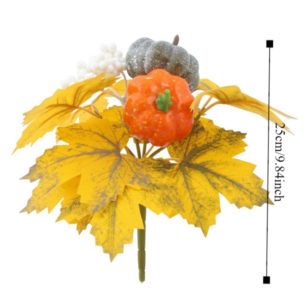 Elegant Pumpkin Maple Leaf Bundle DIY Halloween Decoration Artificial Pumpkins  Halloween Props