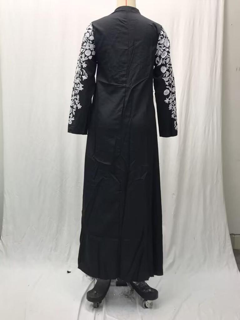 2025 Ethno-Stil Langarm-Druckkleid für Damen