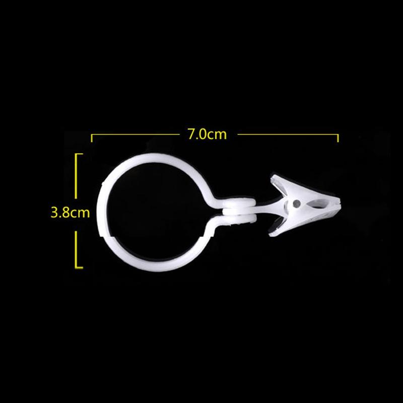 10pcs/set Curtain Clips Simple Window Curtain Rings Removable Clamps for Rods Plastic Drape Clip Portable Retro Drapes Hook