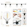 Solar String Lights Outdoor with Remote LED Shatterproof Bulbs Dimmable G40 Solar String Lights for Outside Backyard Party Decor