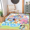 Bluey 149 Personalized Text Area Rug Design for Foyer Balcony Playrooms Dormitory Anti-slip Rug Decorate Offices Birthday/Christmas Gift