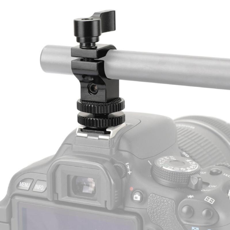 15mm Single Hole Pipe Clamp Camera Accessory Aluminum Alloy Hot Shoe Extension Bracket Mount for Photography