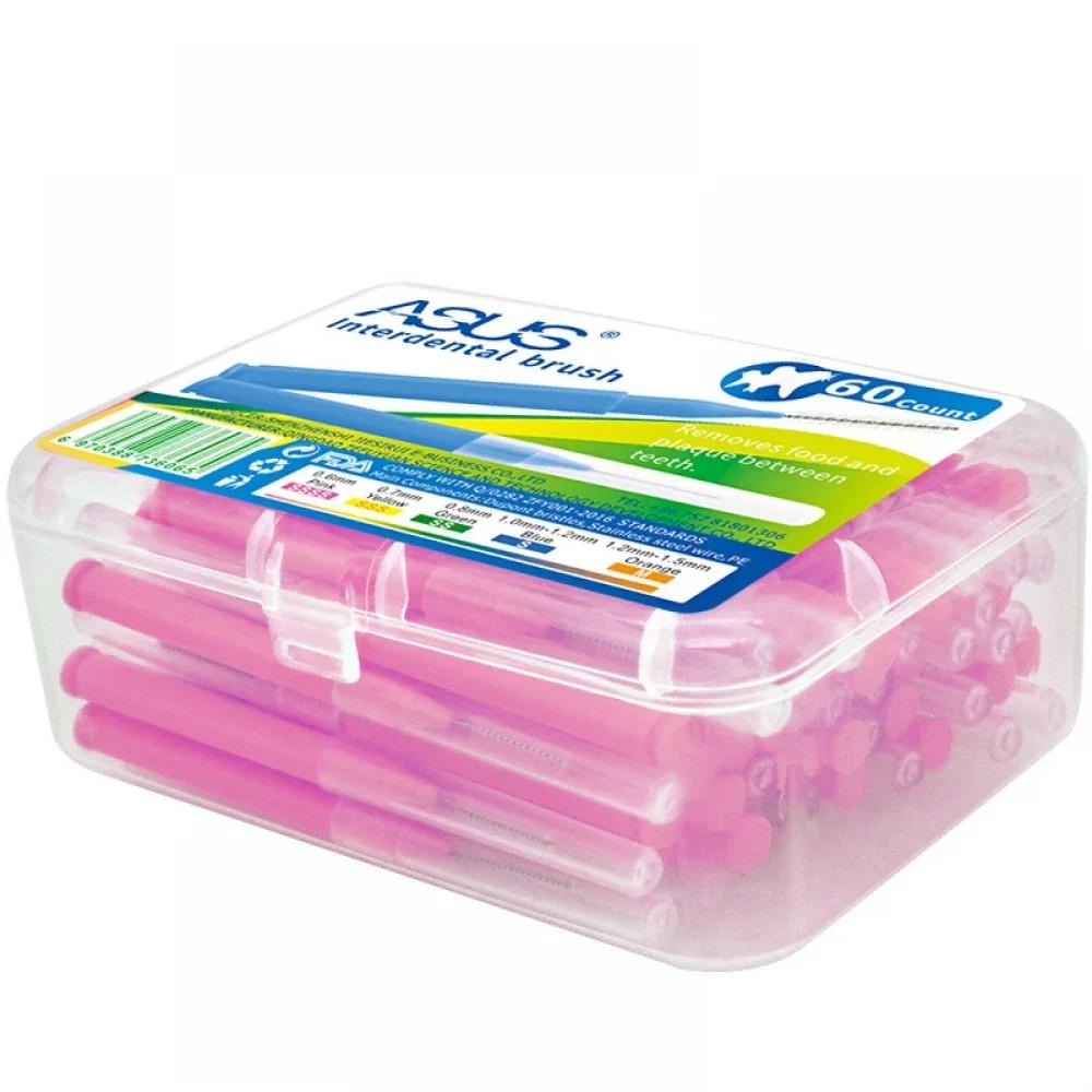 

60 шт. 0,6-1,5 мм межзубные щетки для ухода за зубами Push-Pull удаляют остатки пищи и зубной налет, улучшают гигиену полости рта