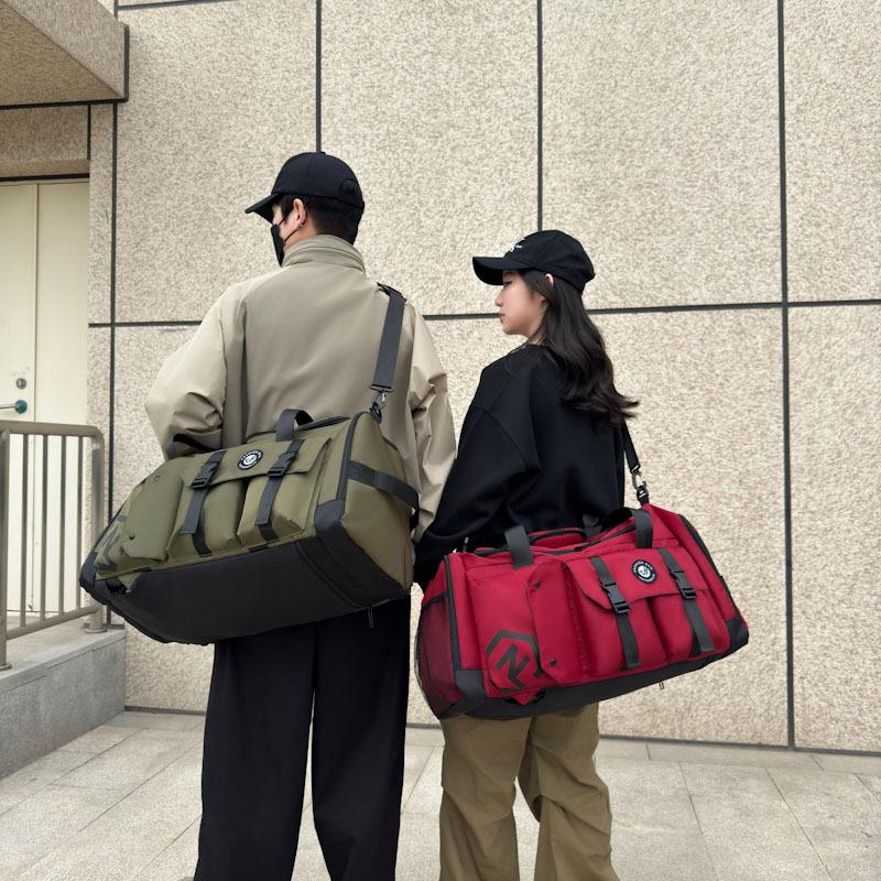 Large-capacity Travel Bag, Trendy Double-back Sports Bag for Men and Women, Thickened and Wear-resistant Business Trip Luggage Bag