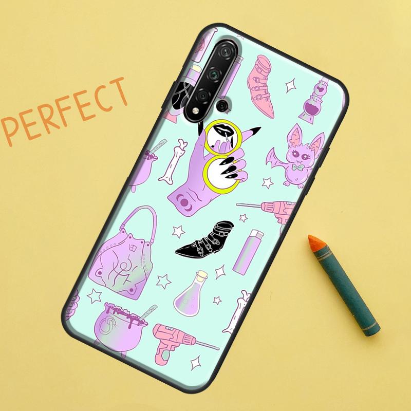 Pastel Goth Witchy Case For Huawei P30 Pro P20 P40 Lite Nova 8i 7i 3i 11i 5T 9 10 SE Y60 Y61 Y70 Y90 P Smart Z