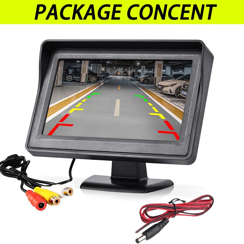 

4,3-дюймовый монитор камеры заднего вида, камера заднего вида для парковки автомобиля, система парковки, камера для автомобиля, простая установка