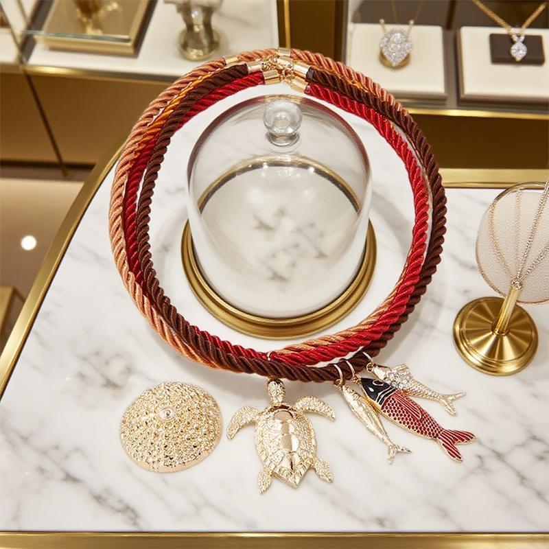 4Pcs/set Ocean Elements Sea Turtle Fish-shaped Pendant Necklaces For Women Fashion Holiday Party Jewelry Gifts