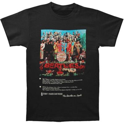 Beatles Sgt. Pepper 8 Track Slim Fit T-shirt XX-Large Black Unisex T-Shirt