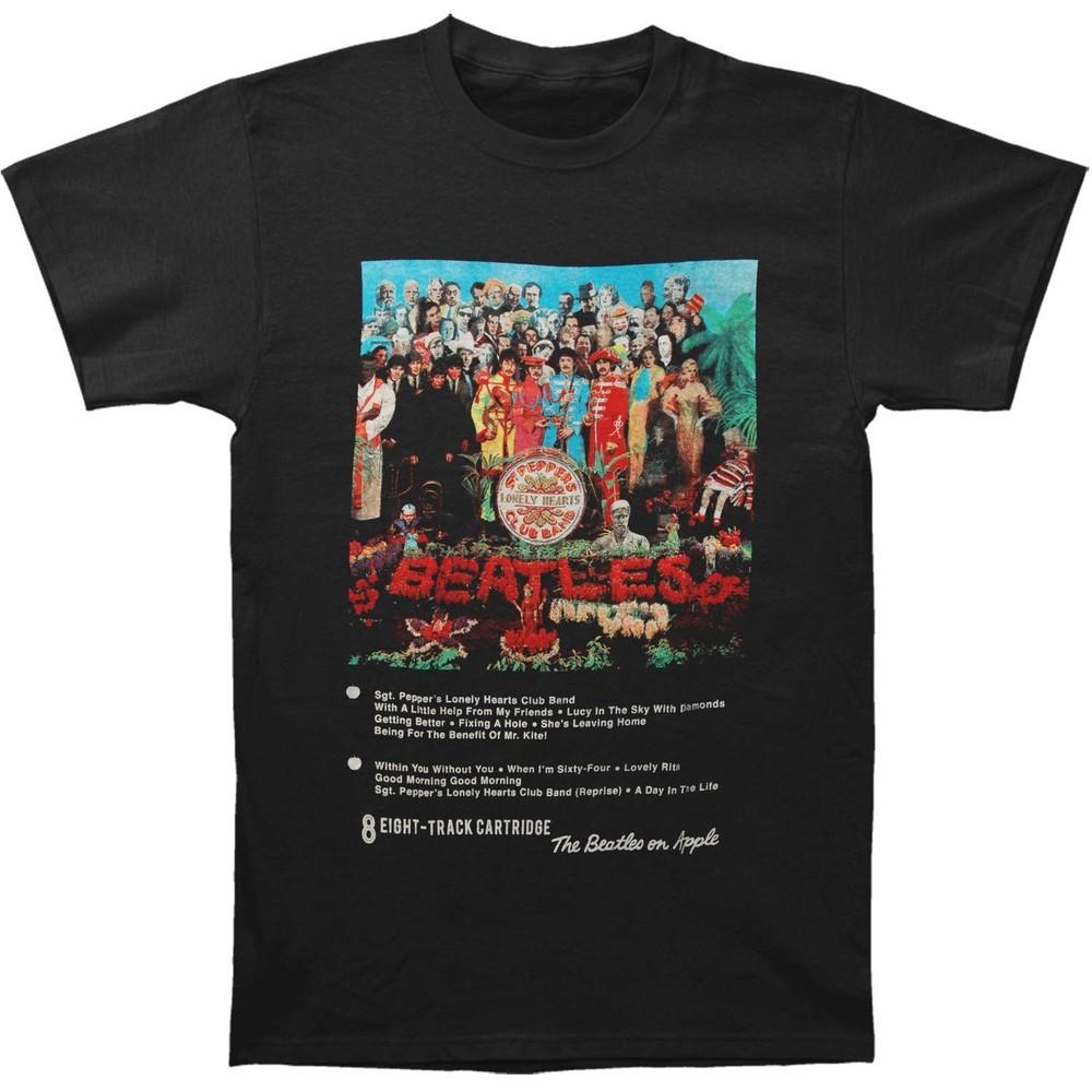 Beatles Sgt. Pepper 8 Track Slim Fit T-shirt XX-Large Black Unisex T-Shirt S