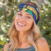 Hairband Bohemian Print Yoga Sports Headband Antiperspirant Sweat-Absorbent Elastic Cotton Headband Knotted Headband
