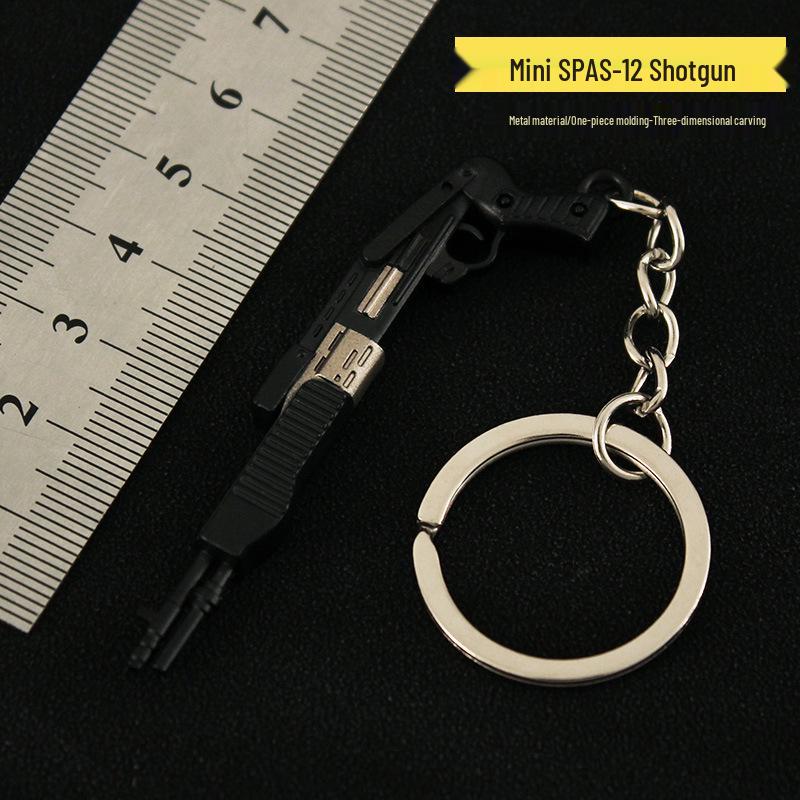 PUBG Chicken Dinner Mini Legierung Schlüsselanhänger: RPG, Raketenwerfer, Desert Eagle, Revolver, SVD, Beretta Waffenanhänger.